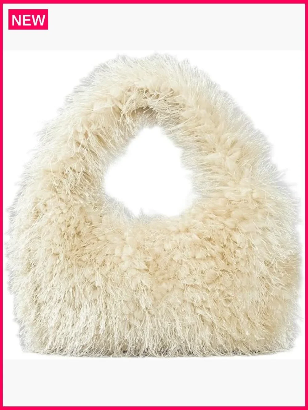 Faux Fur Fluffy Hobo Bag Furry Handbag Purse Y2K Fuzzy Tote Bag Cute Plush
